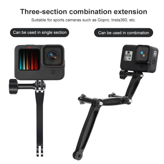 Joint Aluminum Extension Arm Grip Extenter for GoPro, Insta360, DJI and Other Action Cameras, Length: 10.8cm