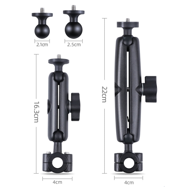 21mm Ballhead Car Front Seat Handlebar Fixed Mount Holder with Tripod Adapter & Screw for GoPro, Insta360, DJI and Other Action Cameras