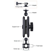 21mm Ballhead Car Front Seat Handlebar Fixed Mount Holder with Tripod Adapter & Screw for GoPro, Insta360, DJI and Other Action Cameras