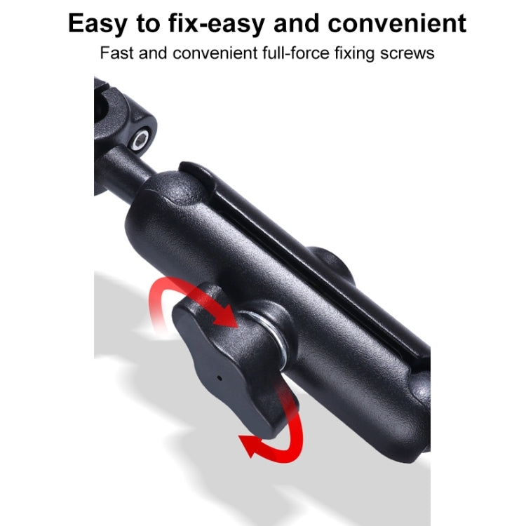 21mm Ballhead Car Front Seat Handlebar Fixed Mount Holder with Tripod Adapter & Screw & Phone Clamp & Anti-lost Silicone Case for GoPro, Insta360, DJI and Other Action Cameras - Connection Mount by PMC TechLife | Online Shopping South Africa | PMC TechLife | Buy Now Pay Later Mobicred