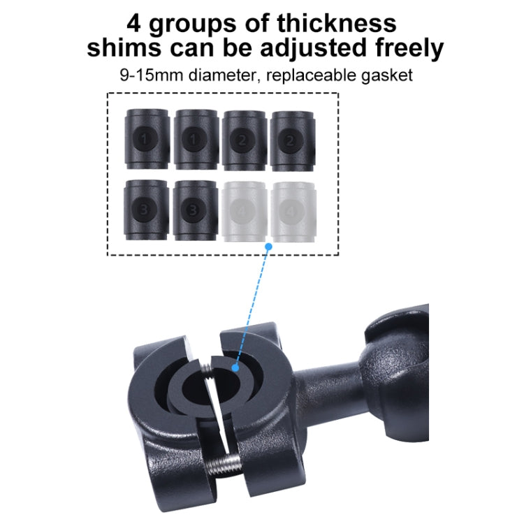 21mm Ballhead Car Front Seat Handlebar Fixed Mount Holder with Tripod Adapter & Screw & Phone Clamp & Anti-lost Silicone Case for GoPro, Insta360, DJI and Other Action Cameras - Connection Mount by PMC TechLife | Online Shopping South Africa | PMC TechLife | Buy Now Pay Later Mobicred