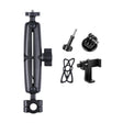 25mm Ballhead Car Front Seat Handlebar Fixed Mount Holder with Tripod Adapter & Screw & Phone Clamp & Anti-lost Silicone Case for GoPro, Insta360, DJI and Other Action Cameras - Connection Mount by PMC TechLife | Online Shopping South Africa | PMC TechLife | Buy Now Pay Later Mobicred