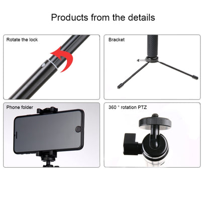 30-93cm Grip Foldable Tripod Holder Multi-functional Selfie Stick Monopod for GoPro, Insta360, DJI and Other Action Cameras, Phones - Extendable Pole by PMC Jewellery | Online Shopping South Africa | PMC Jewellery | Buy Now Pay Later Mobicred