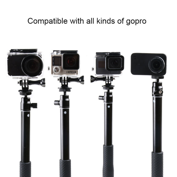 30-93cm Grip Foldable Tripod Holder Multi-functional Selfie Stick Monopod for GoPro, Insta360, DJI and Other Action Cameras, Phones