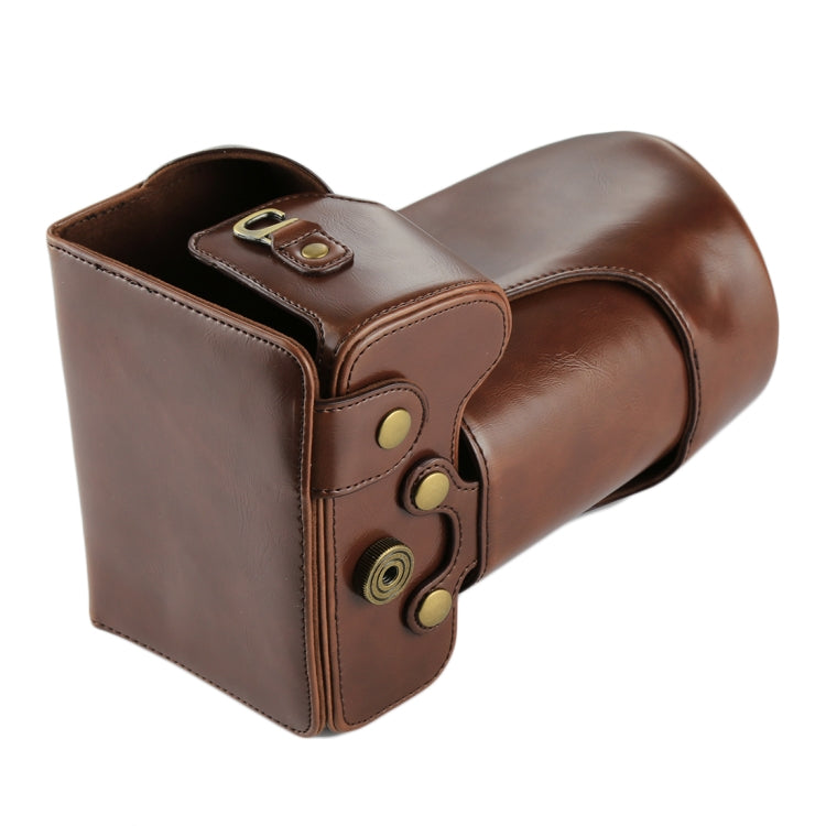 Full Body Camera PU Leather Case Bag for Nikon D7200 / D7100 / D7000 (18-200 / 18-140mm Lens) (Coffee)
