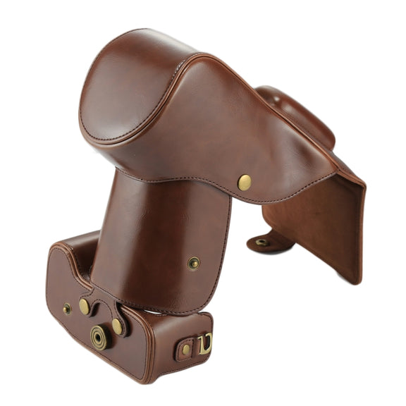 Full Body Camera PU Leather Case Bag for Nikon D7200 / D7100 / D7000 (18-200 / 18-140mm Lens) (Coffee)