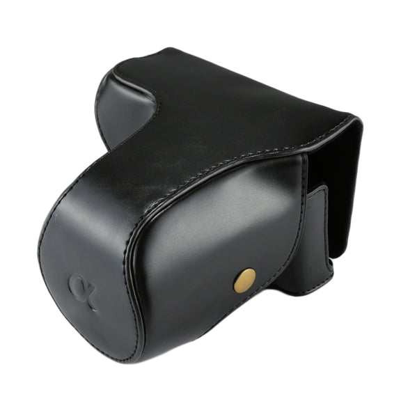 Full Body Camera PU Leather Case Bag with Strap for Sony NEX 7 / F3 (18-55mm Lens)(Black)
