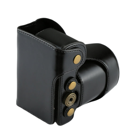 Full Body Camera PU Leather Case Bag with Strap for Sony NEX 7 / F3 (18-55mm Lens)(Black)
