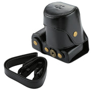 Full Body Camera PU Leather Case Bag with Strap for Sony NEX 7 / F3 (18-55mm Lens)(Black)