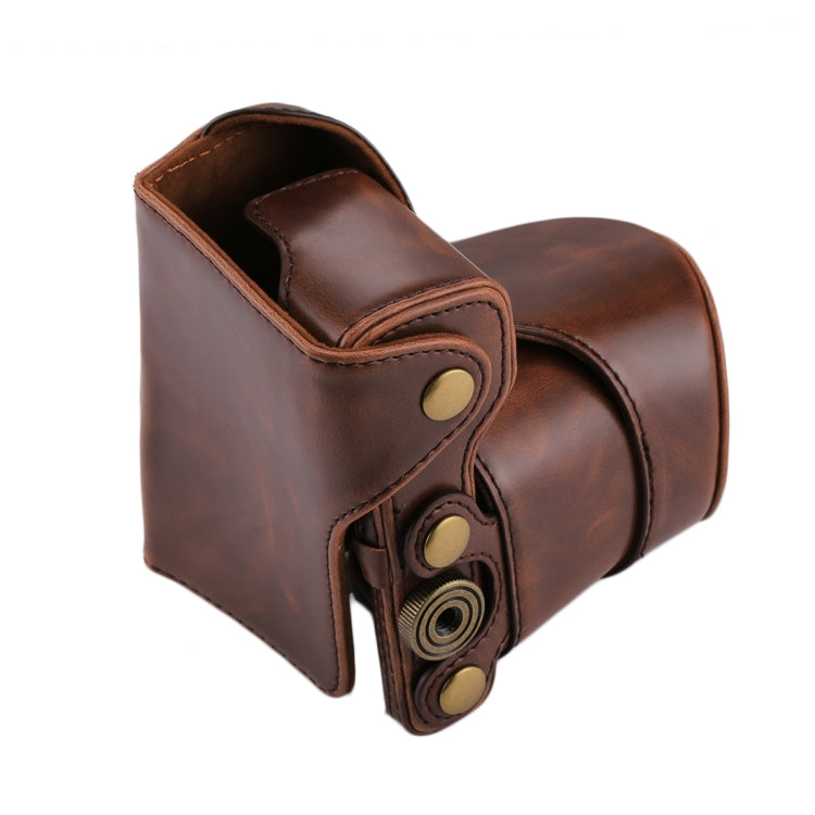 Full Body Camera PU Leather Case Bag with Strap for Sony NEX 5N / 5R / 5T  (16-50mm / 18-55mm Lens)(Coffee)