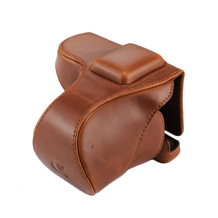 Full Body Camera PU Leather Case Bag with Strap for Sony NEX 5N / 5R / 5T (16-50mm / 18-55mm Lens)(Brown)