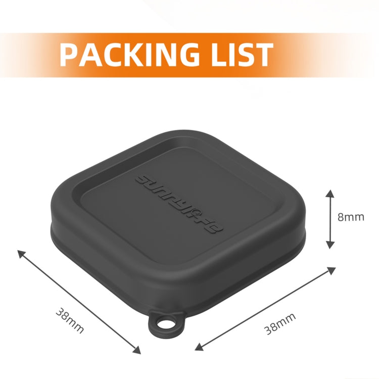 For Insta360 Ace / Ace Pro Sunnylife Silicone Lens Cap Protector Lens Cover (Black) - Case & Bags by Sunnylife | Online Shopping South Africa | PMC TechLife | Buy Now Pay Later Mobicred