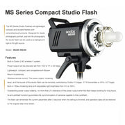 Godox MS300 Studio Flash Light 300Ws Bowens Mount Studio Speedlight (EU Plug)