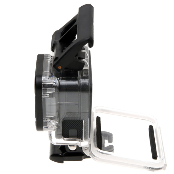 For GoPro HERO6 /5 Skeleton Housing Protective Case + Hollow Back Cover with Buckle Basic Mount & Screw, No Need to Disassemble Lens