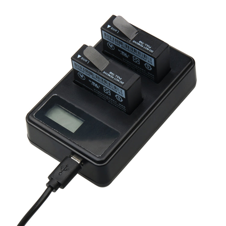 LCD Screen Dual Batteries Charger with USB Cable for Xiaoyi 4K Sport Camera, Displays Charging Capacity (XM47) - Charger by PMC TechLife | Online Shopping South Africa | PMC TechLife | Buy Now Pay Later Mobicred