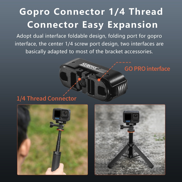 For GoPro HERO13 Black STARTRC Magnetic Quick Release Base Mount (Black) - free shipping - PMC TechLife - Order now!