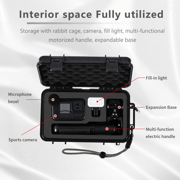 For GoPro HERO STARTRC Water-resistant ABS Suitcase Shoulder Storage Box (Black)
