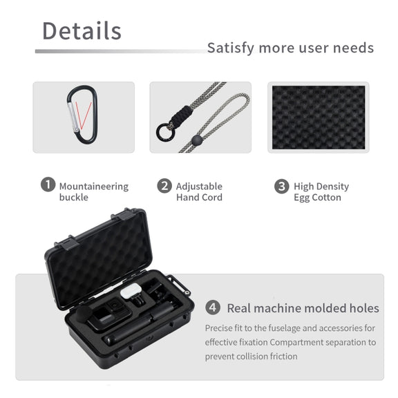 For GoPro HERO STARTRC Water-resistant ABS Suitcase Shoulder Storage Box (Black)