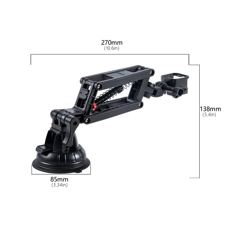 STARTRC Action Camera Suction Cup Car Mount Shock Absorbing Arm (Black)