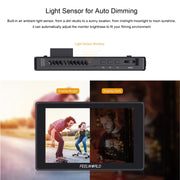 FEELWORLD SH7 7-inch Ultra Bright 2200nit On-camera Monitor SDI HDMI Cross Conversion (Black)