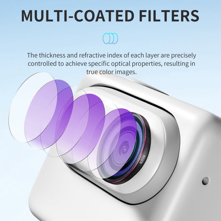 For Insta360 GO 3S STARTRC 4 in 1 ND8 ND16 ND32 ND64 Camera Lens Filter (Black Red) - free shipping - PMC Jewellery - Order now!