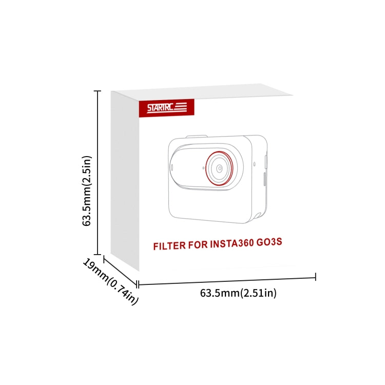 For Insta360 GO 3S STARTRC 4 in 1 ND8 ND16 ND32 ND64 Camera Lens Filter (Black Red) - free shipping - PMC Jewellery - Order now!