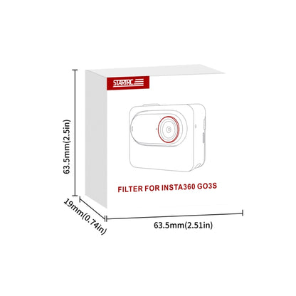 For Insta360 GO 3S STARTRC 4 in 1 ND8 ND16 ND32 ND64 Camera Lens Filter (Black Red) - free shipping - PMC Jewellery - Order now!