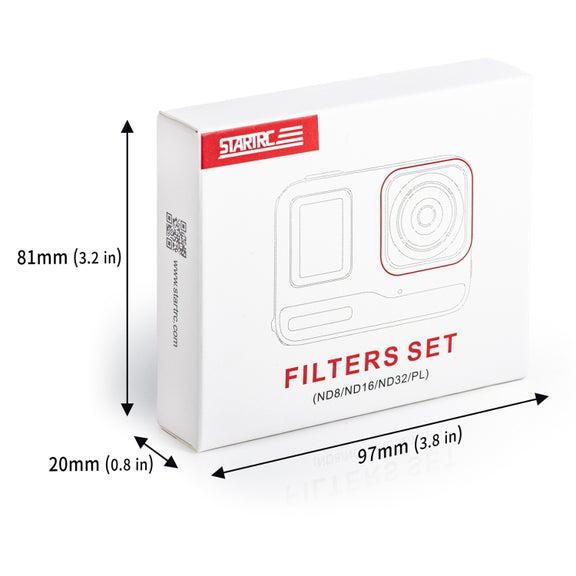 For Insta360 Ace / Ace Pro STARTRC 4 in 1 PL ND8 ND16 ND32 Camera Lens Filter (Black)