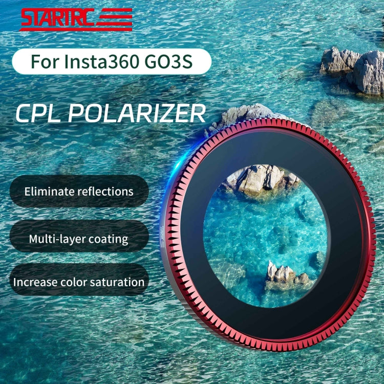 For Insta360 GO 3S STARTRC CPL Camera Lens Filter (Black Red) - free shipping - PMC Jewellery - Order now!