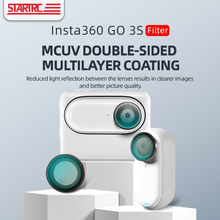 For Insta360 GO 3S STARTRC MCUV Camera Lens Filter (Black Red) - free shipping - PMC Jewellery - Order now!