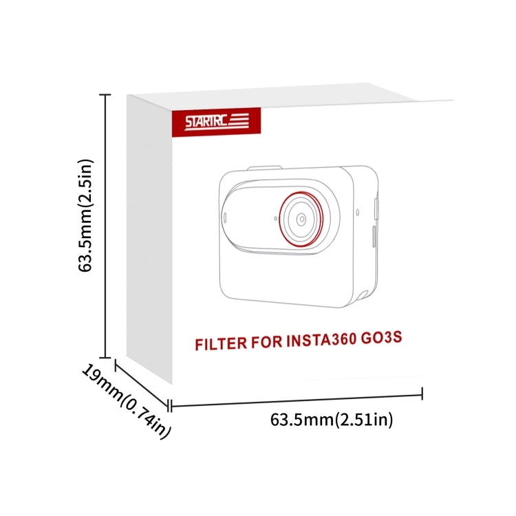 For Insta360 GO 3S STARTRC MCUV Camera Lens Filter (Black Red) - free shipping - PMC Jewellery - Order now!