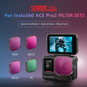 For Insta360 Ace Pro 2 STARTRC 4 in 1 PL ND8 ND16 ND32 Camera Lens Filter