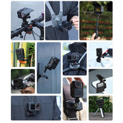 For DJI Osmo Action 5 Pro / 4 / 3 Sunnylife Protective Case Frame Mount Adapter Sun Hood Housing Case (Black)