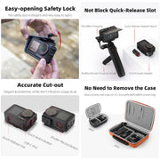 For DJI Osmo Action 5 Pro / 4 / 3 Sunnylife Protective Case Frame Mount Adapter Sun Hood Housing Case (Black)