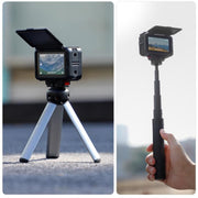 For DJI Osmo Action 5 Pro / 4 / 3 Sunnylife Protective Case Frame Mount Adapter Sun Hood Housing Case (Black)