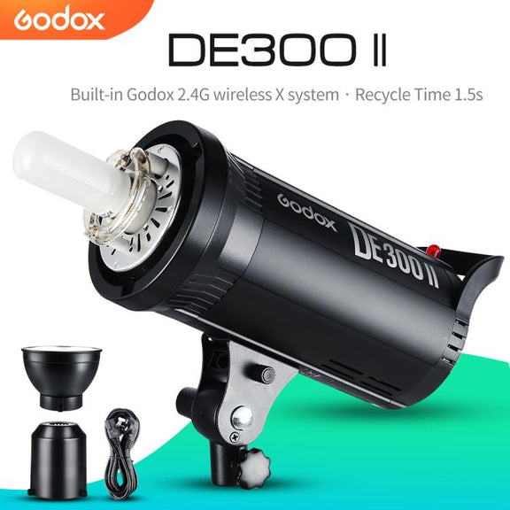 Godox DE300II 300Ws Studio Flash Light Strobe Lamp Head Bowens Mount Speedlight (AU Plug)