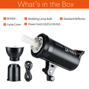 Godox DE400II 400Ws Studio Flash Light Strobe Lamp Head Bowens Mount Speedlight (AU Plug)