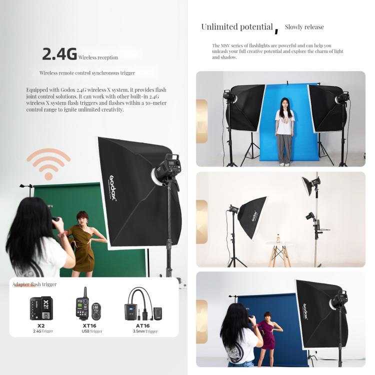 Godox MS300-V Studio Flash Light 300Ws Bowens Mount Strobe Light with Lamp Cover (US Plug) - free shipping - PMC TechLife - Order now!