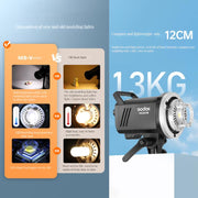 Godox MS200-V Studio Flash Light 200Ws Bowens Mount Strobe Light with Lamp Cover (AU Plug)