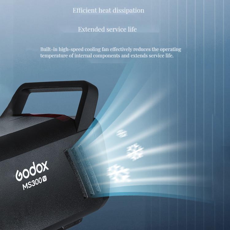 Godox MS200-V Studio Flash Light 200Ws Bowens Mount Strobe Light with Lamp Cover (UK Plug)