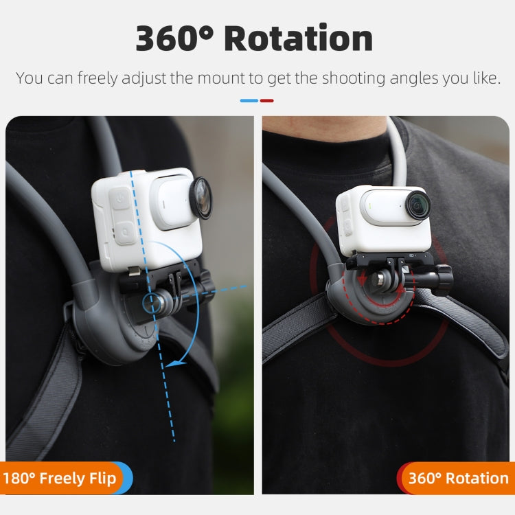 Sunnylife POV Neck Mount Hand Free Video Vlog Neck Selfie Holder with Body Strap (Grey) - free shipping - PMC TechLife - Order now!