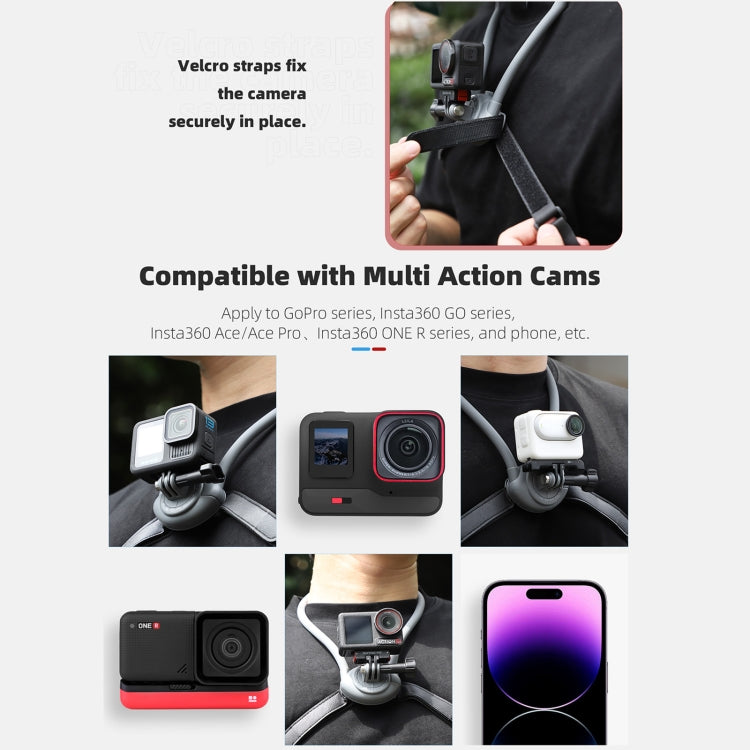 Sunnylife POV Neck Mount Hand Free Video Vlog Neck Selfie Holder with Body Strap (Grey) - free shipping - PMC TechLife - Order now!