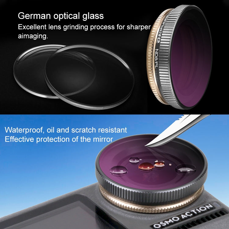 Sunnylife OA-FI172 ND8/PL Adjustable Lens Filter for DJI OSMO ACTION - free shipping - PMC TechLife - Order now!