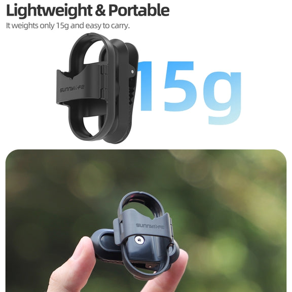For Insta360 GO3 / GO 3S Sunnylife 360 Degree Rotation Backpack Clip Action Camera Clamp Mount (Black)