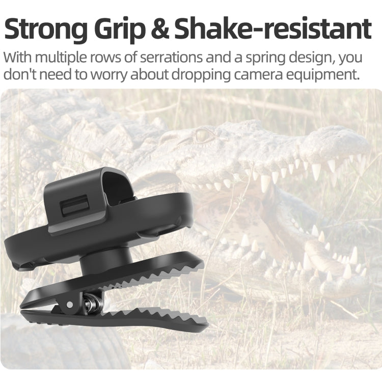 For Insta360 GO3 / GO 3S Sunnylife 360 Degree Rotation Backpack Clip Action Camera Clamp Mount (Black)