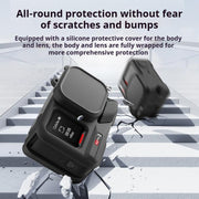 For Insta360 Ace Pro 2 Silicone Protective Case with Wrist Strap & Lens Cover (Black)