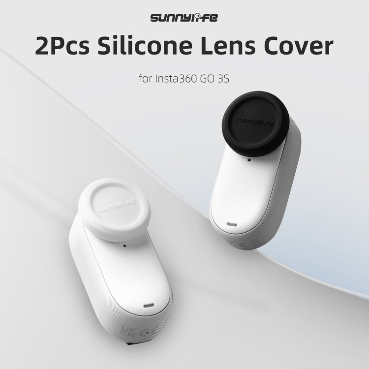 For Insta360 GO 3S Sunnylife 2pcs Black and White Scratch-resistant Lens Protective Cap - free shipping - PMC Jewellery - Order now!
