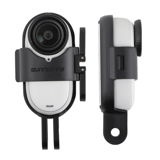 For Insta360 GO 3S / GO 3 Sunnylife Foldable Vertical-Horizontal Mount Adapter Protective Frame Brackets Housing Case (Black) - free shipping - PMC Jewellery - Order now!