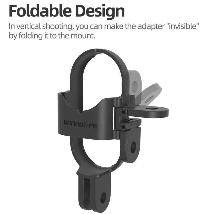 For Insta360 GO 3S / GO 3 Sunnylife Foldable Vertical-Horizontal Mount Adapter Protective Frame Brackets Housing Case (Black) - free shipping - PMC Jewellery - Order now!