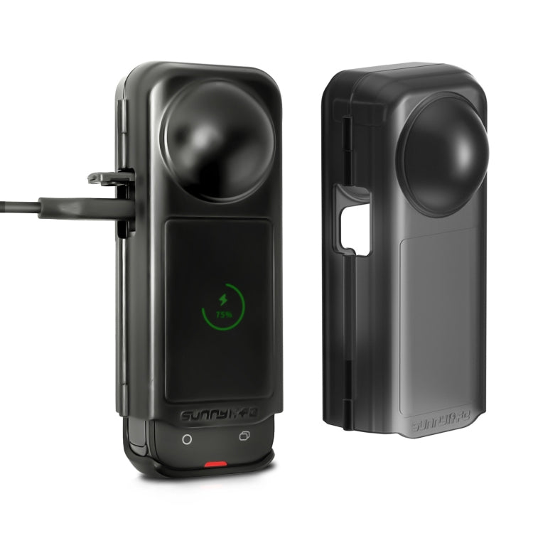 For Insta360 X4 Sunnylife Integrated Lens Screen Camera Cover Protector Screen Protective Case (Transparent Black) - free shipping - PMC Jewellery - Order now!